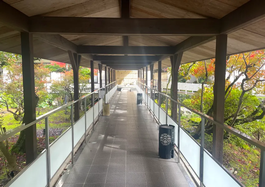 松泉湖庭園の紅葉が見頃を迎える