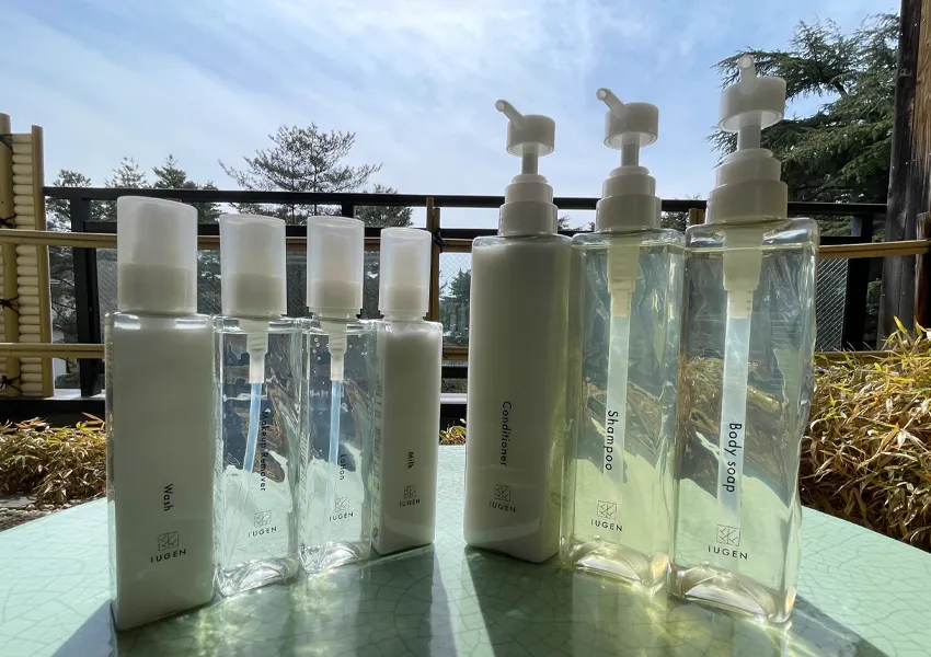 金沢・辰口温泉まつさき鳳凰棟のアメニティ「POLA　IUGEN」フルラインナップ